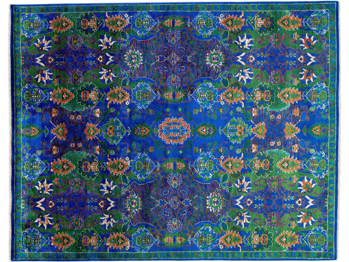 Modern Abstract Wool & Silk Rug 8 X 10