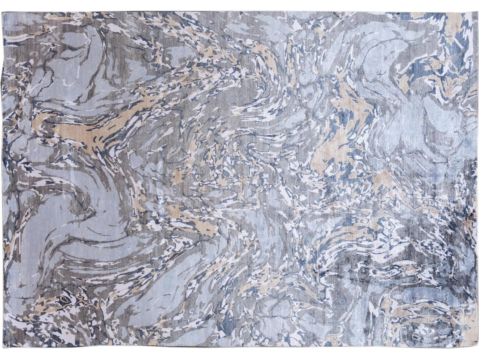 21st Century Modern Silk Rug 10 X 14