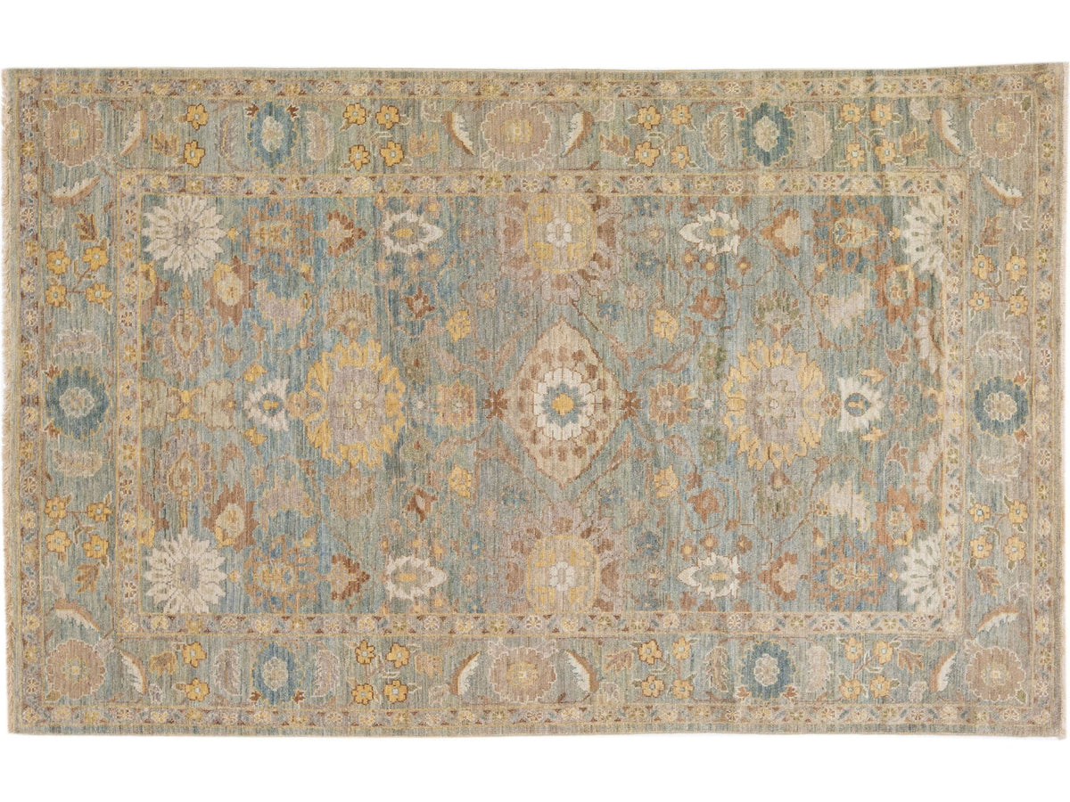 Modern Sultanabad Wool Rug 6 X 9