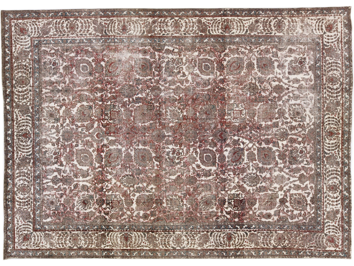 Vintage Persian Wool Rug 12 X 15