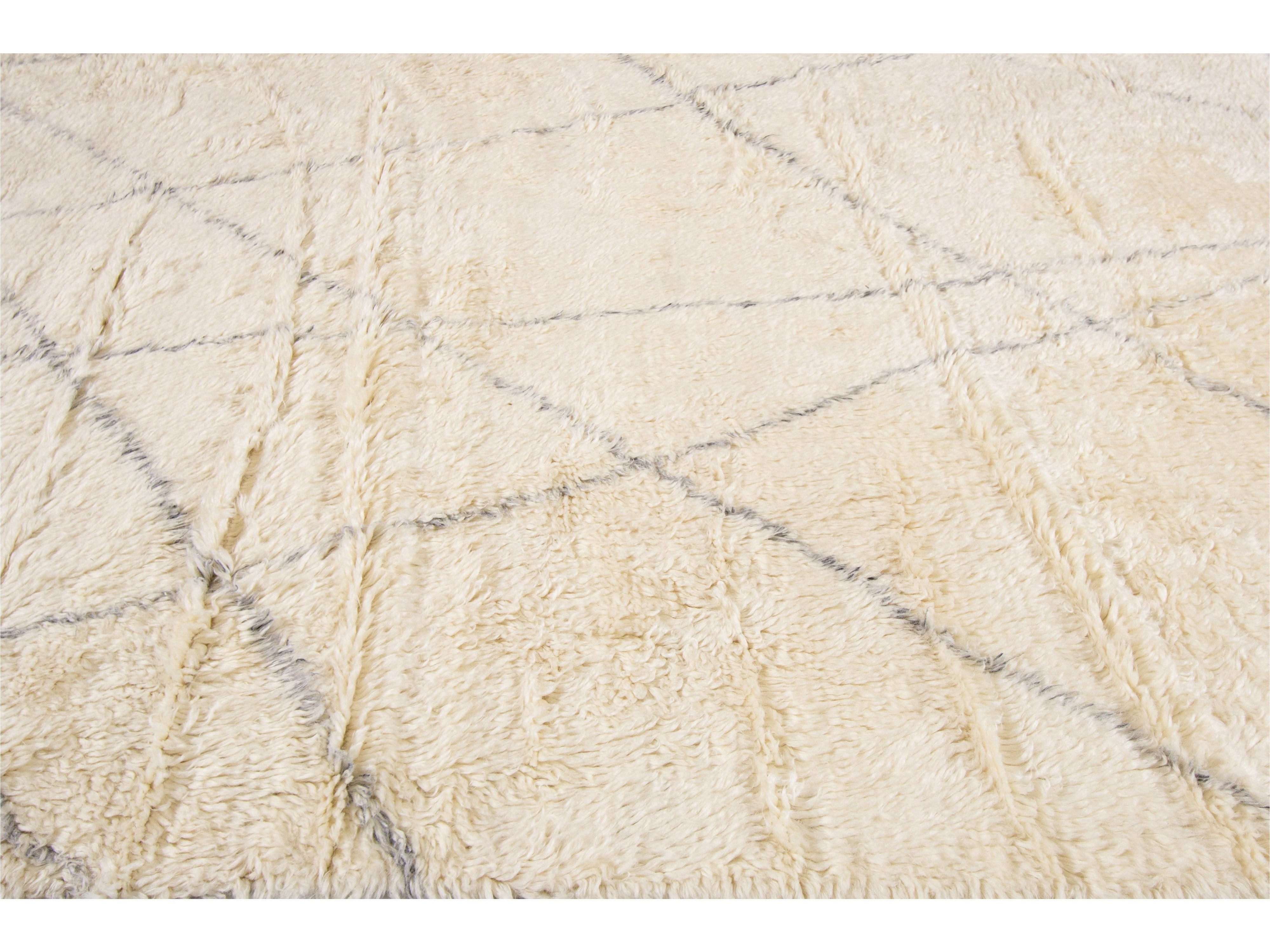 Modern Moroccan Style Wool Rug 12 X 15