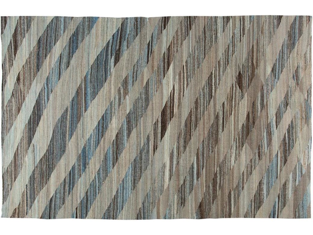 Modern Flatweave Kilim Wool Rug 11 X 16