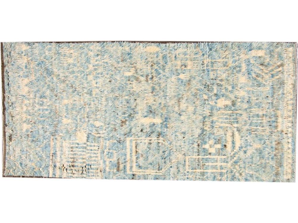 Modern Moroccan-Style Wool Rug 6 X 12