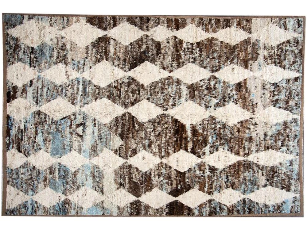 Modern Moroccan Style Oversize Wool Rug 11 X 16