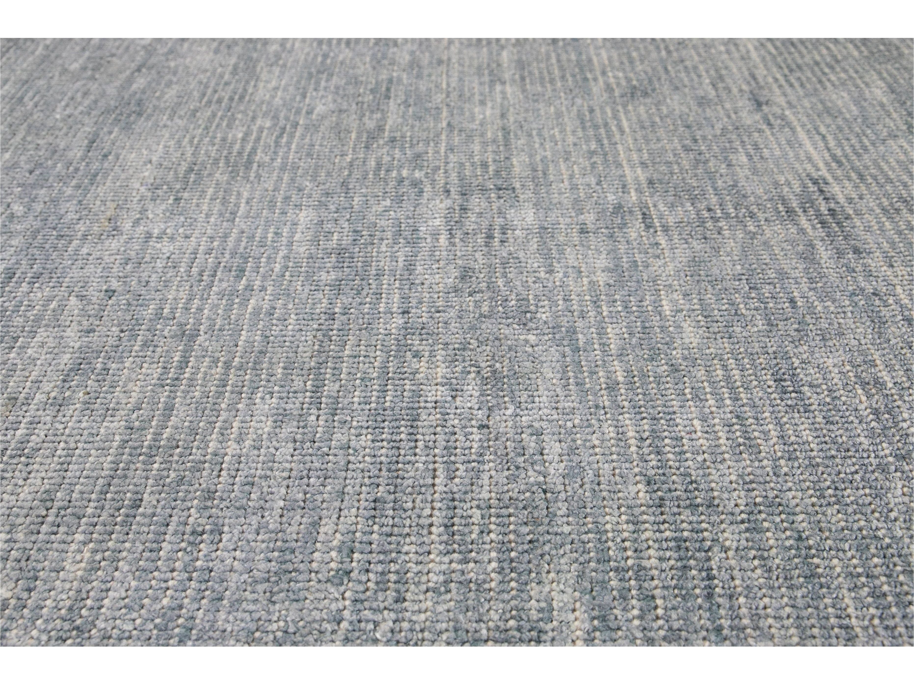 Modern Bamboo & Silk Boho Rug 10 X 14