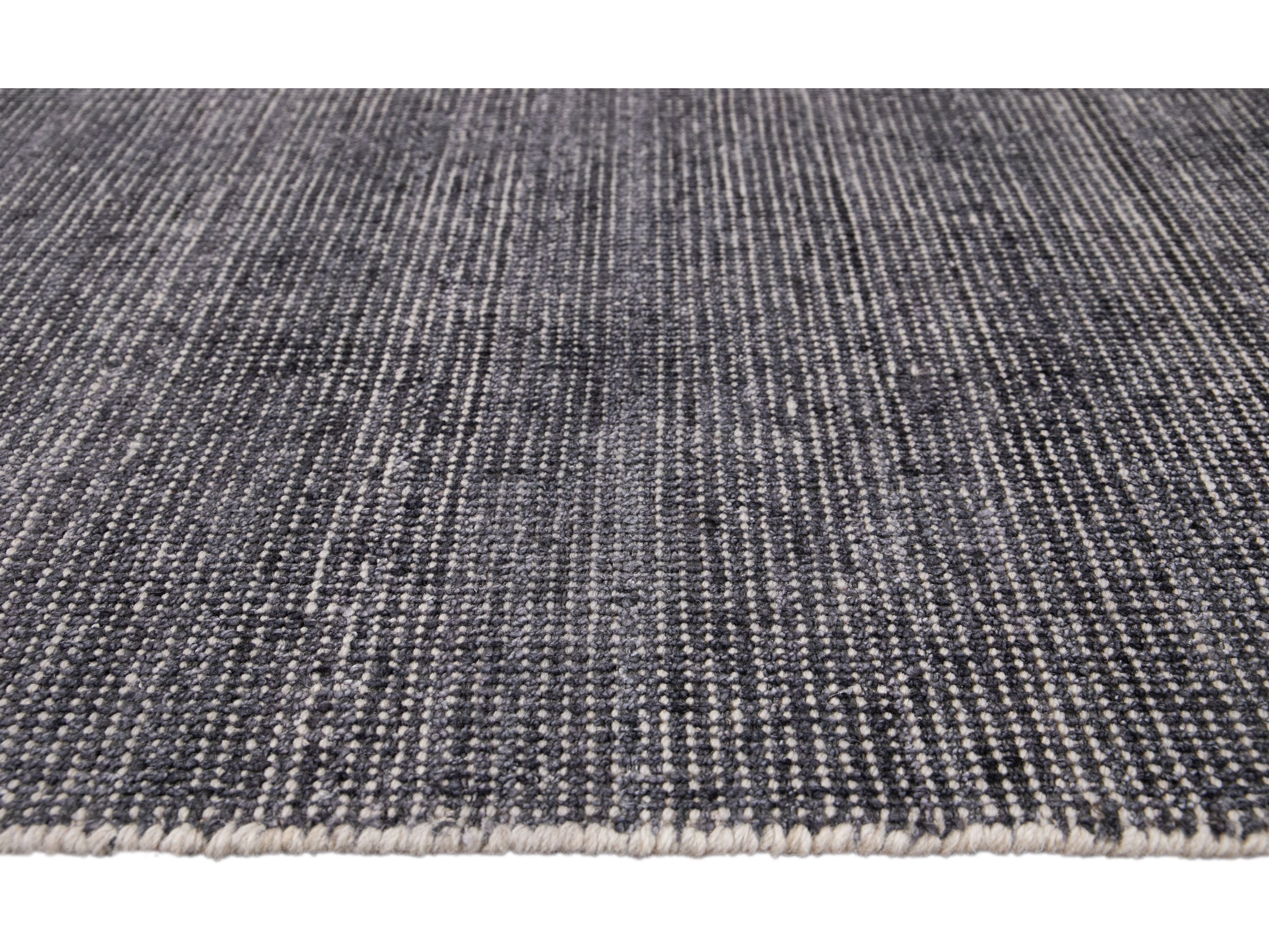 Modern Bamboo & Silk Boho Rug 9 X 12