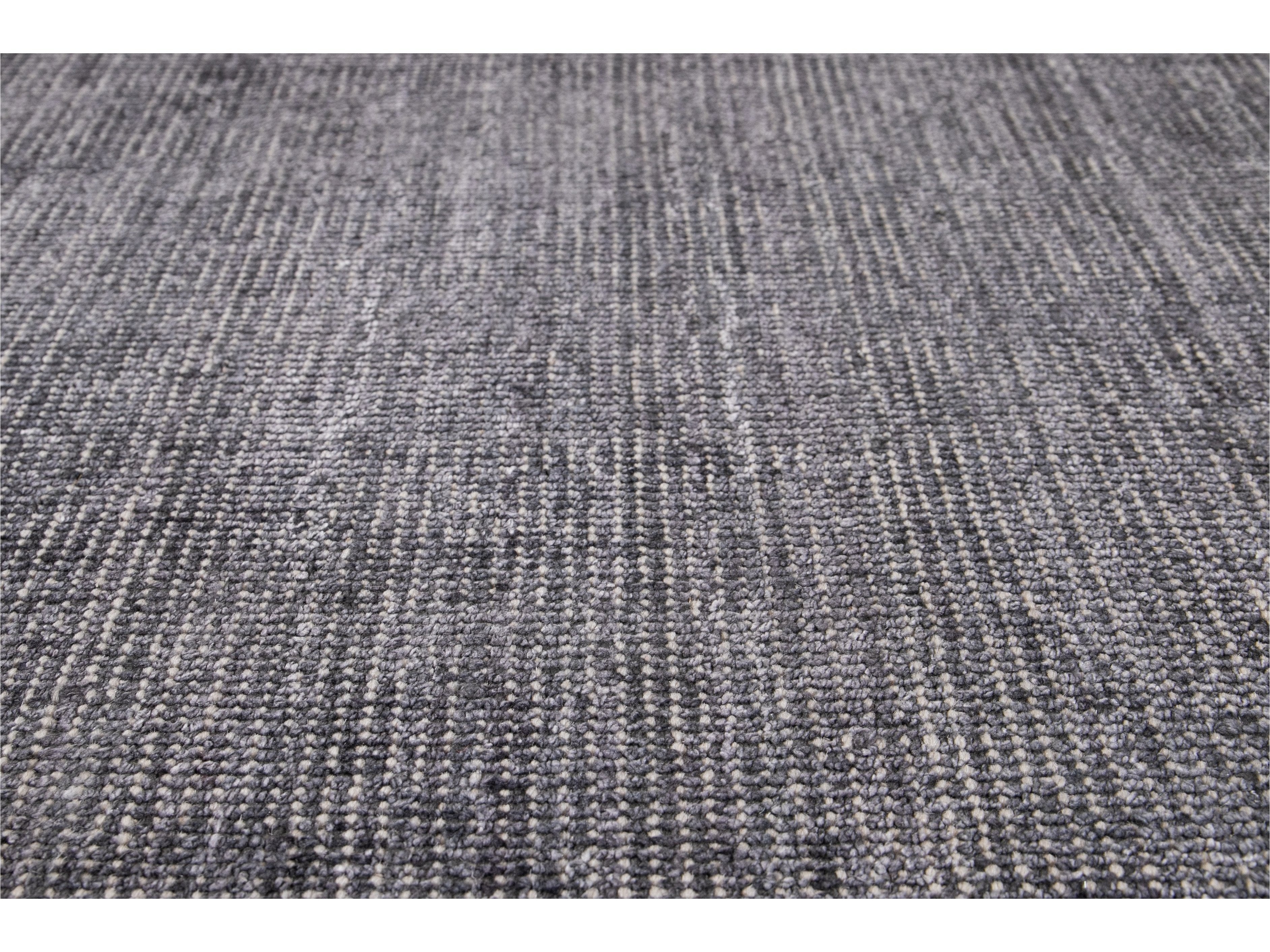 Modern Bamboo & Silk Boho Rug 9 X 12v
