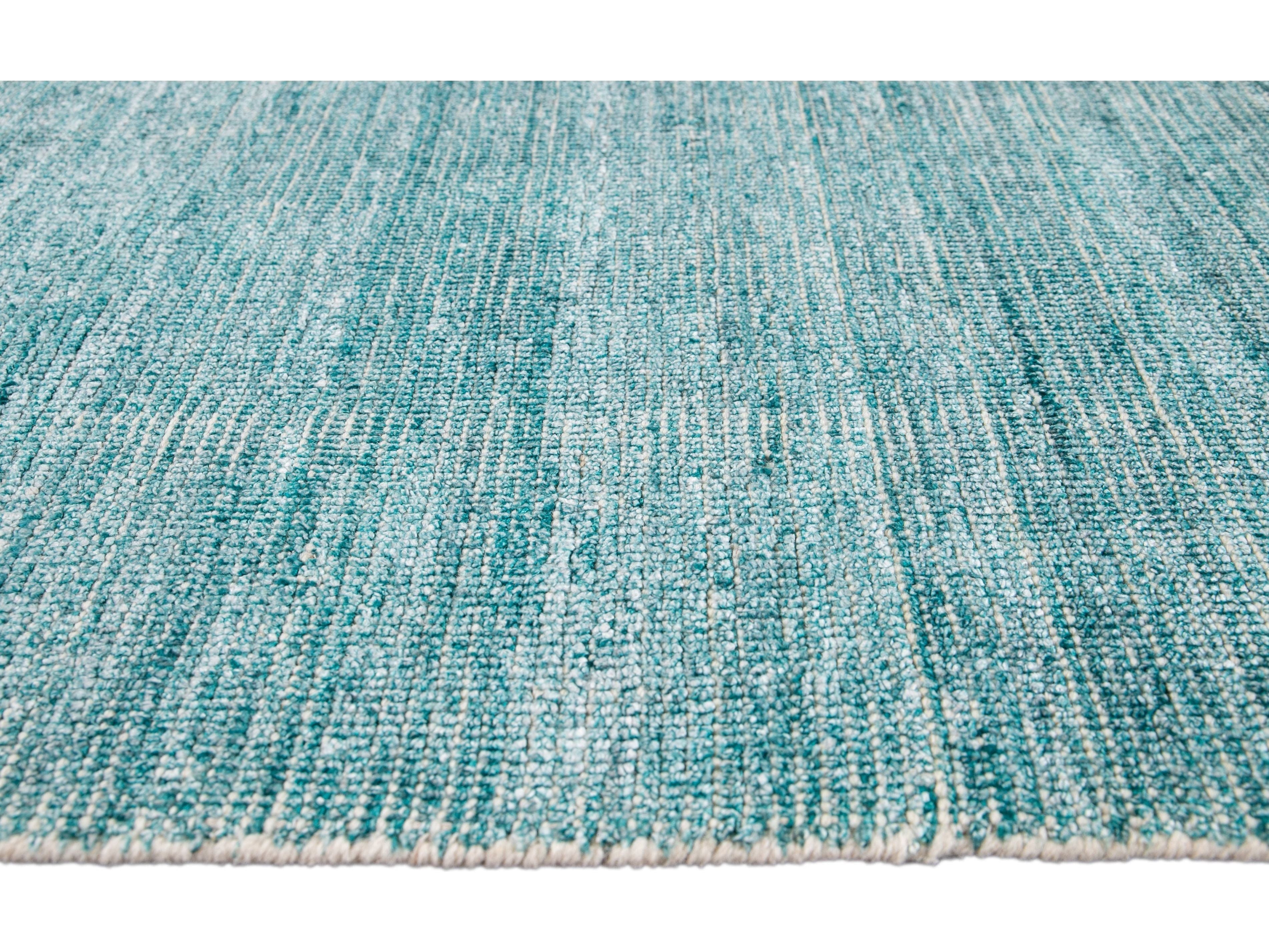 Modern Bamboo & Silk Boho Rug 9 X 12v
