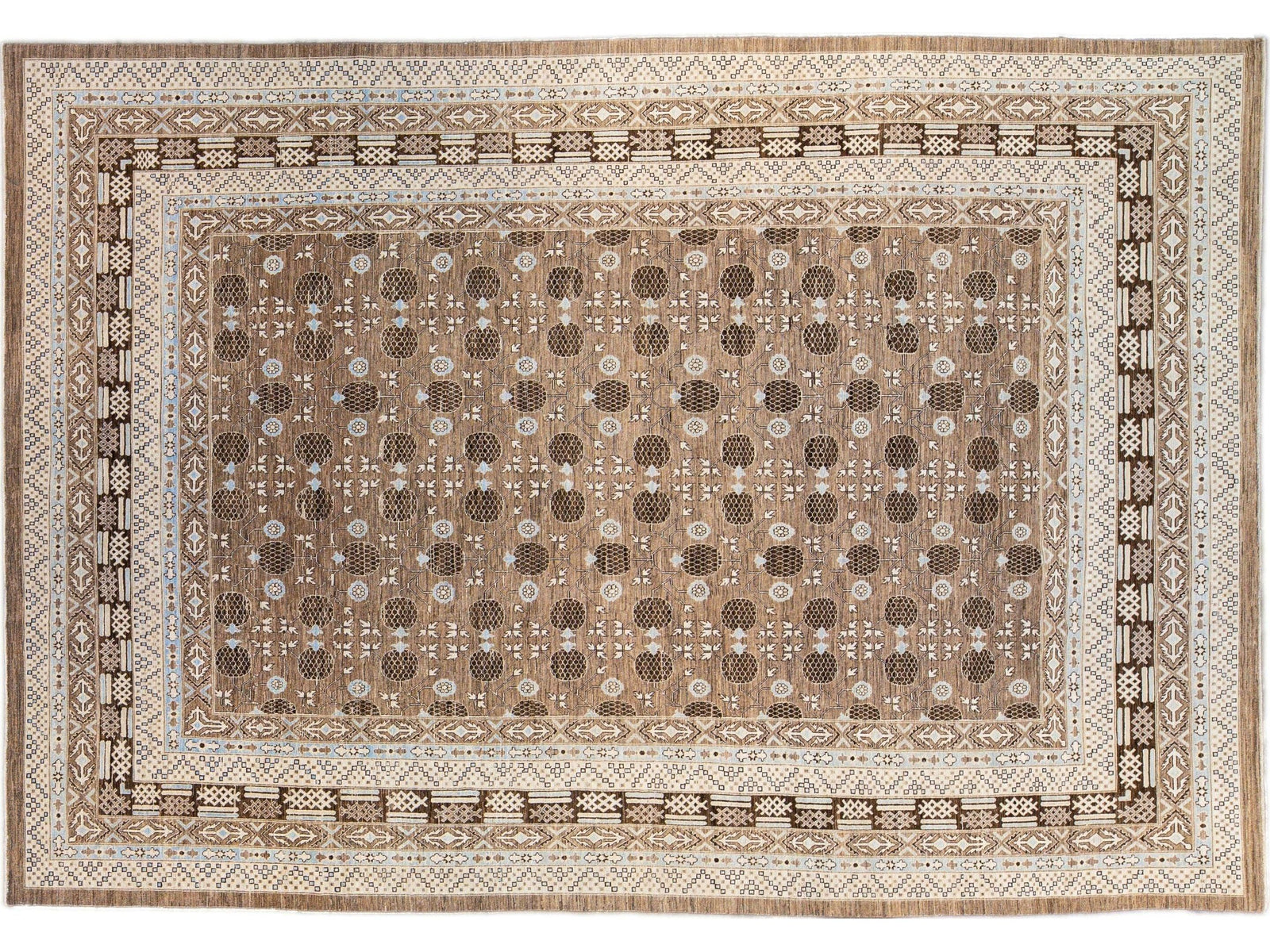 Modern Khotan Wool Rug 12 X 17