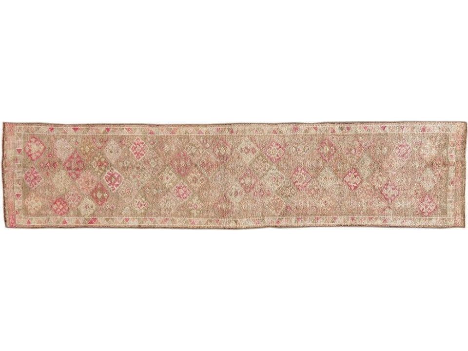 Early 20th Century  Anatolian Village Runner Rug 3' x 11'