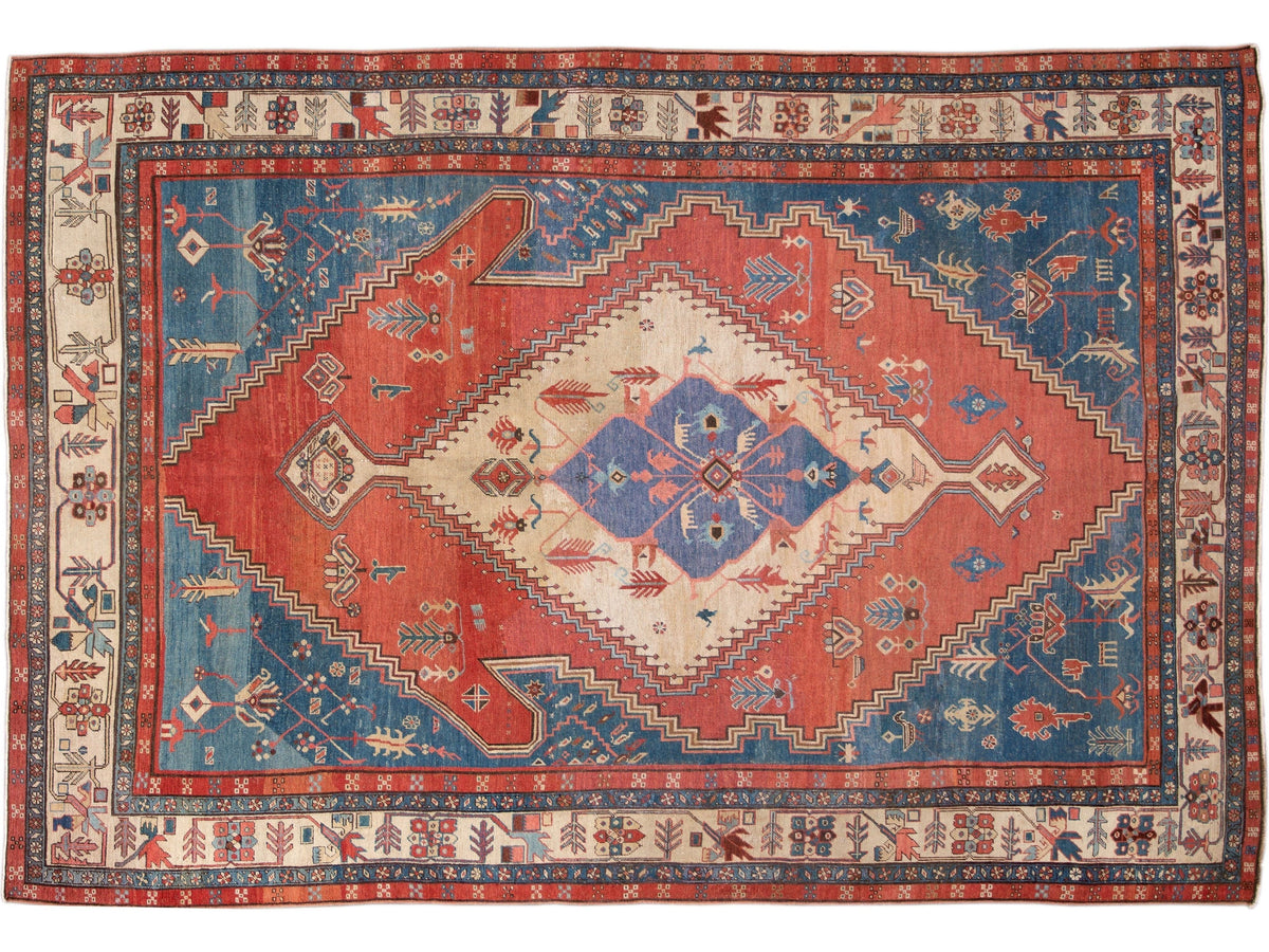 Antique Bakshaish Wool Rug 8 X 10