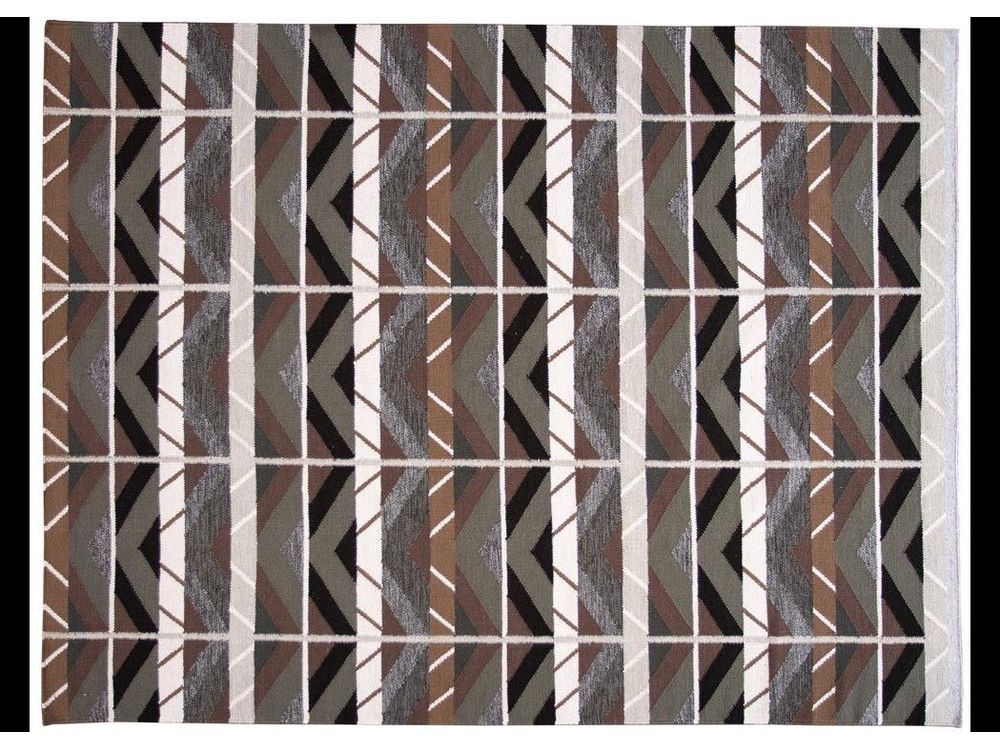 Modern Scandinavian-Style Wool Rug 9 X 12