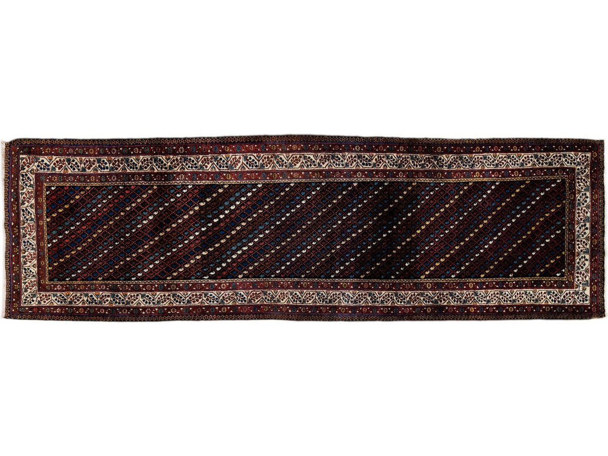 Antique Kurd Wool Runner 4 X 11