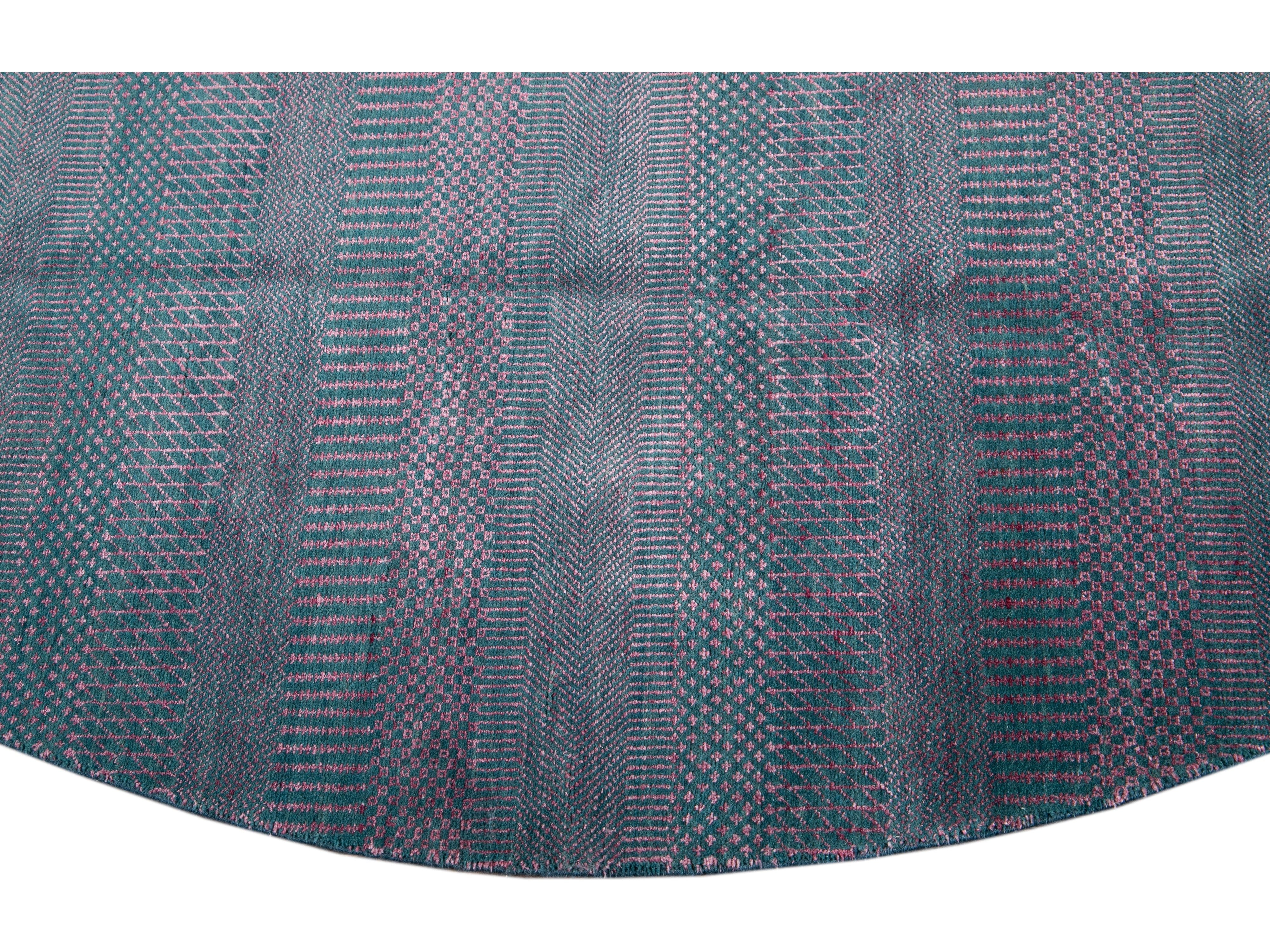 Modern Savannah Style Round Rug 8 X 8