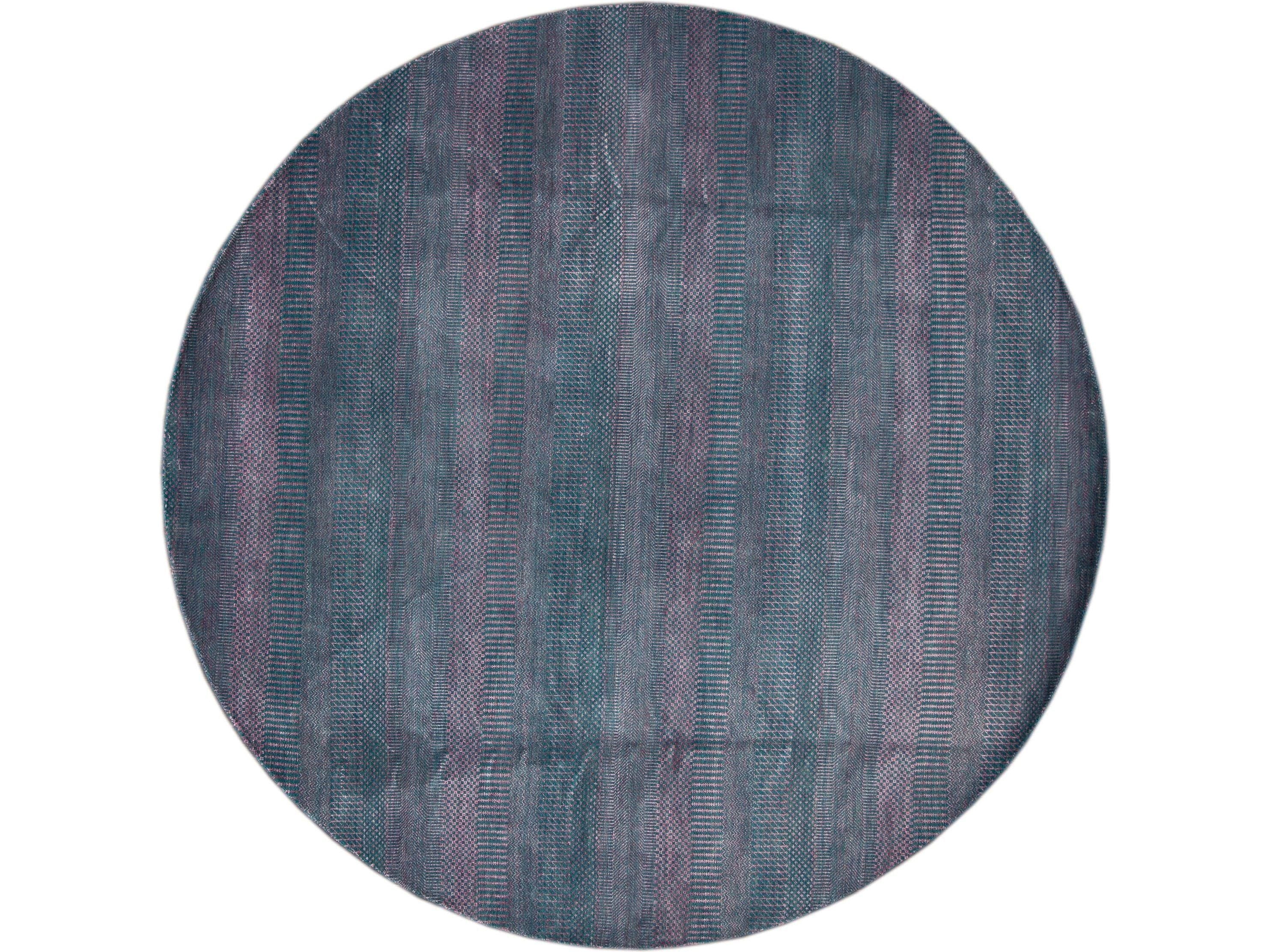 Modern Savannah Style Round Rug 8 X 8
