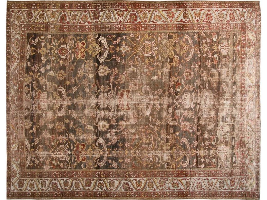 Early 20th Century Antique Bakhtiari Wool Rug 13 X 18