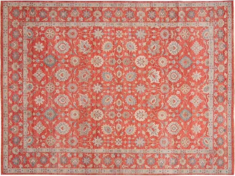 Modern Indian Artisan Wool Rug 9 X 12