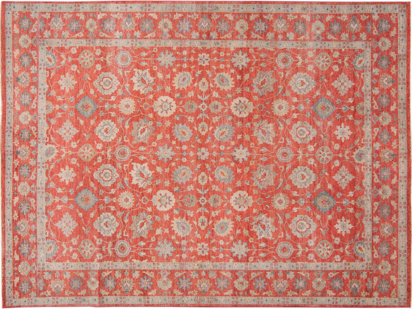Modern Indian Artisan Wool Rug 9 X 12