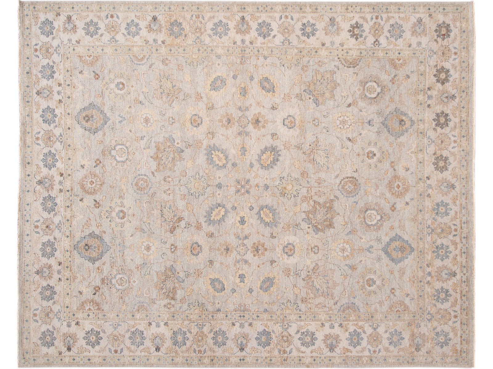 Modern Indian Artisan Wool Rug 8 X 10