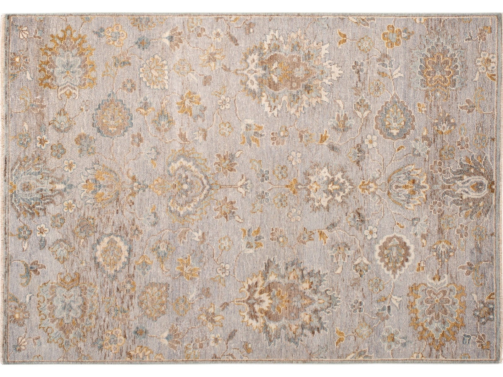 Modern Indian Artisan Wool Rug 4 X 6