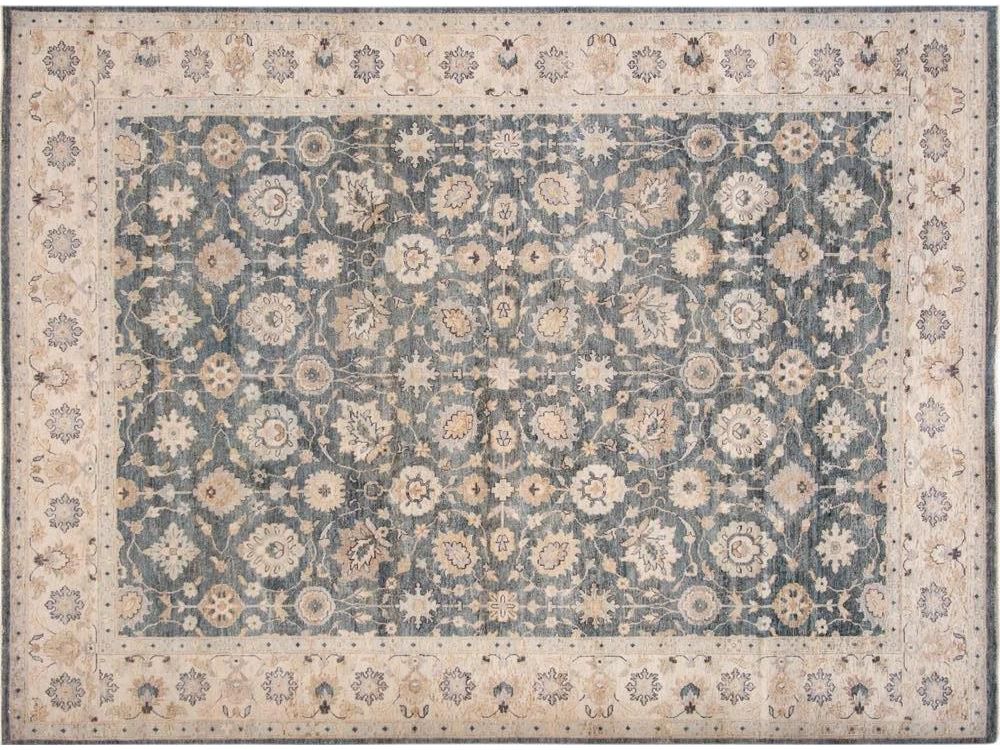 Modern Indian Artisan Wool Rug 9 X 12