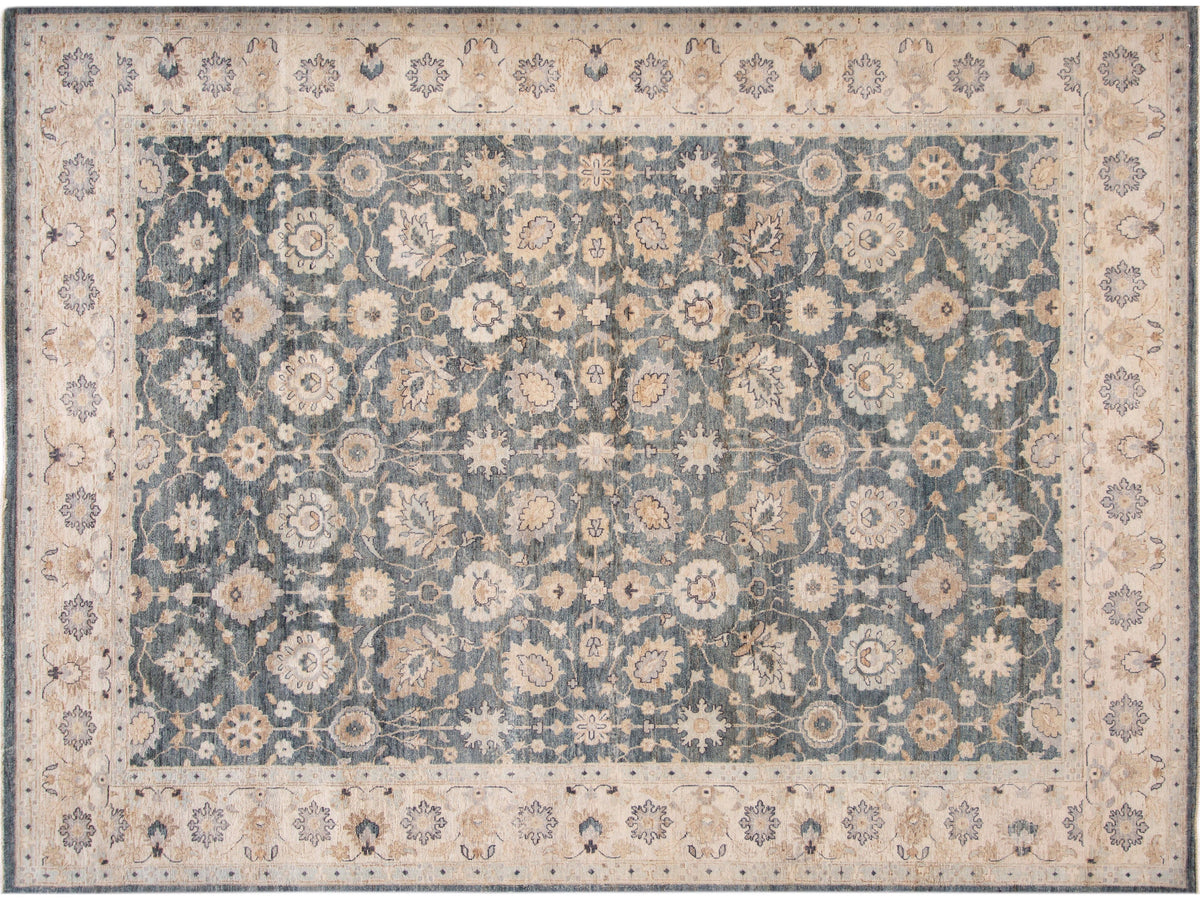 Modern Indian Artisan Wool Rug 9 X 12
