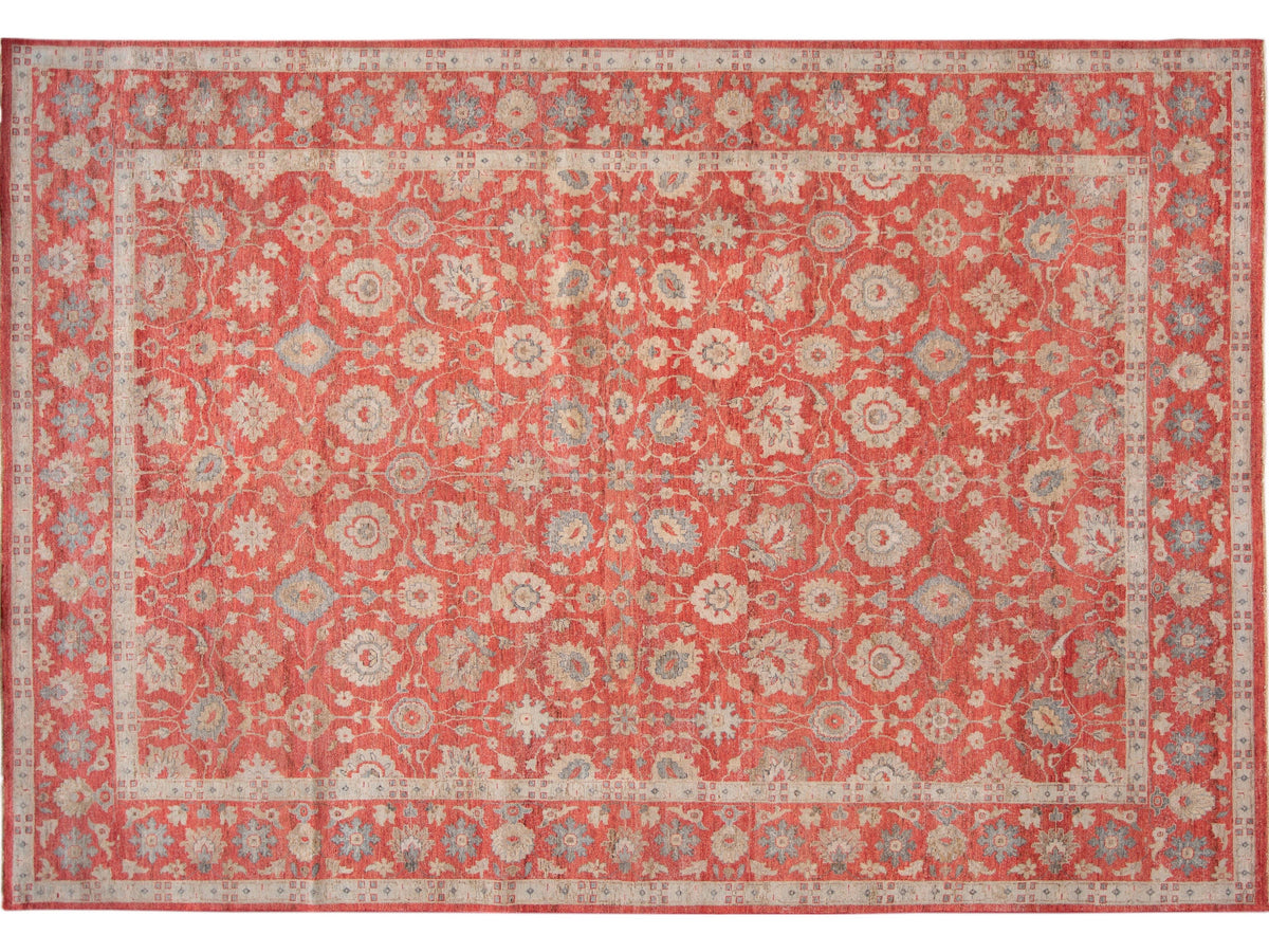 Modern Indian Artisan Wool Rug 10 X 14