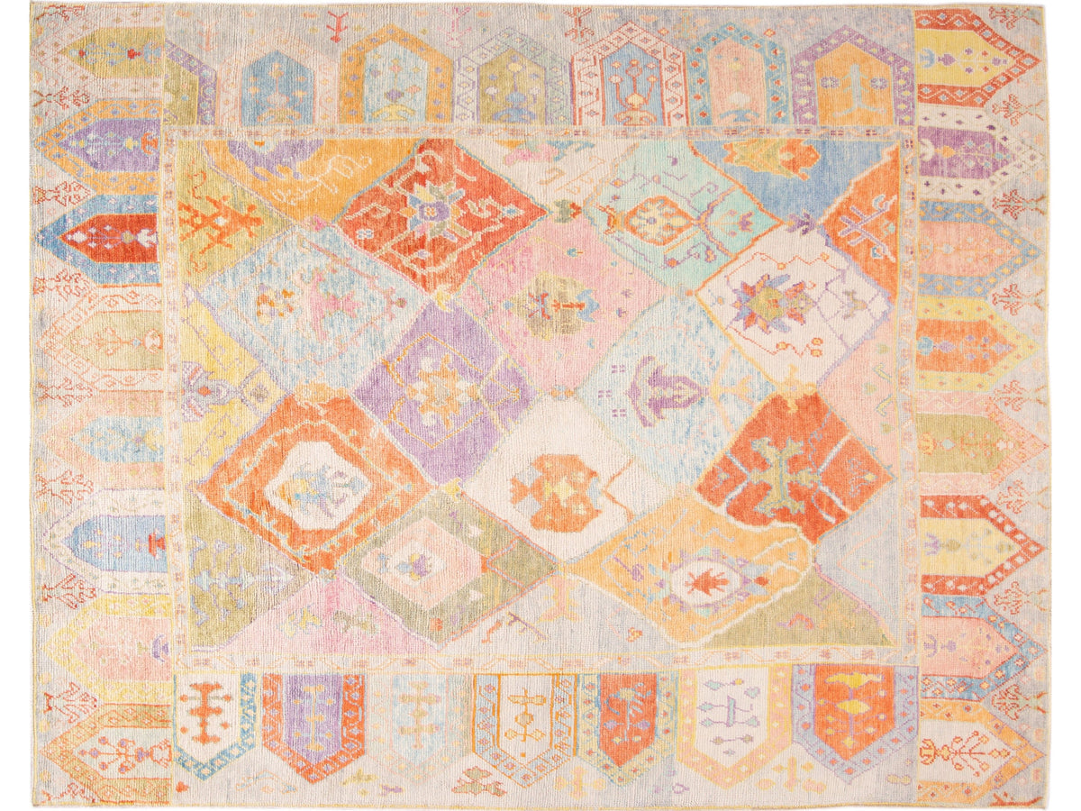 Modern Oushak Wool Rug 11 X 13