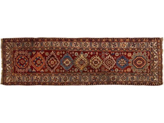 Antique Serapi Wool Runner 3 X 12