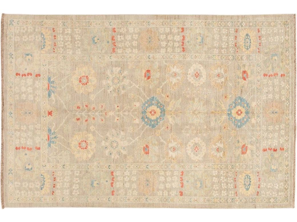 Contemporary Sultanabad Wool Rug 7 X 10