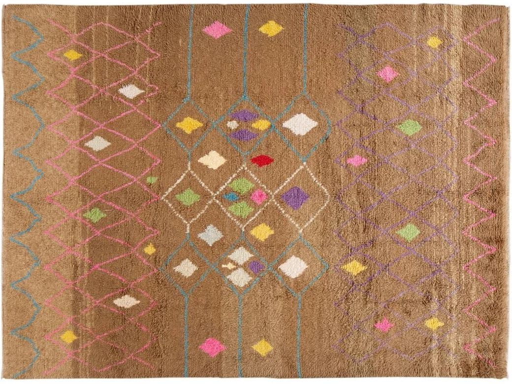 Modern Moroccan-Style Wool Rug 10 X 14