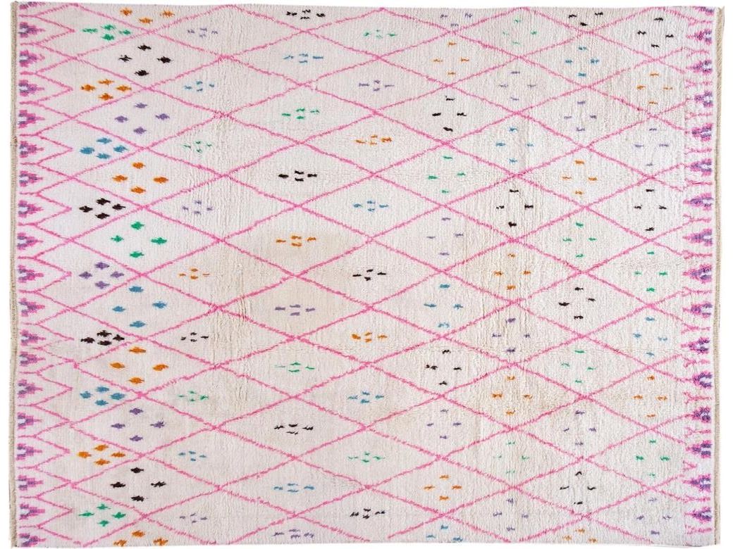 Modern Moroccan Style Wool Rug 10 X 13