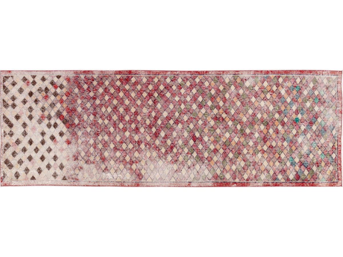 Mid-20th Century Vintage Turkish Wool Runner Rug, 3 X 8