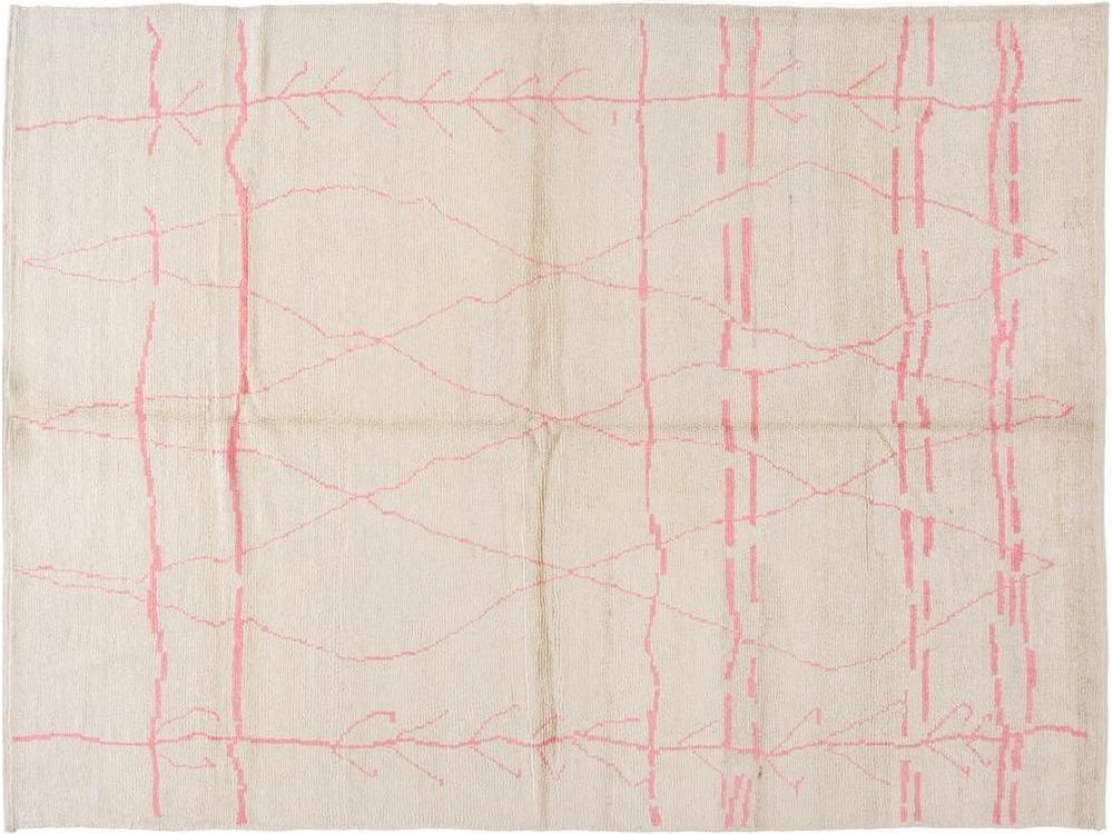 Modern Moroccan-Style Wool Rug 9 X 12