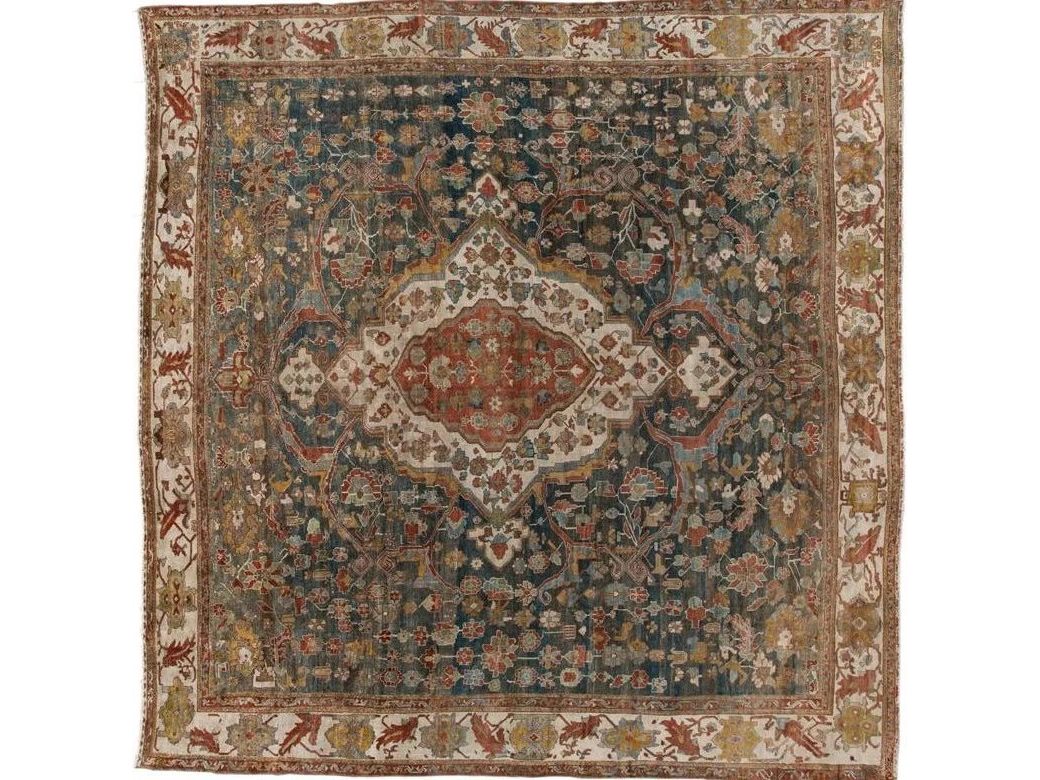 Antique Persian Malayer Rug 14 X 14