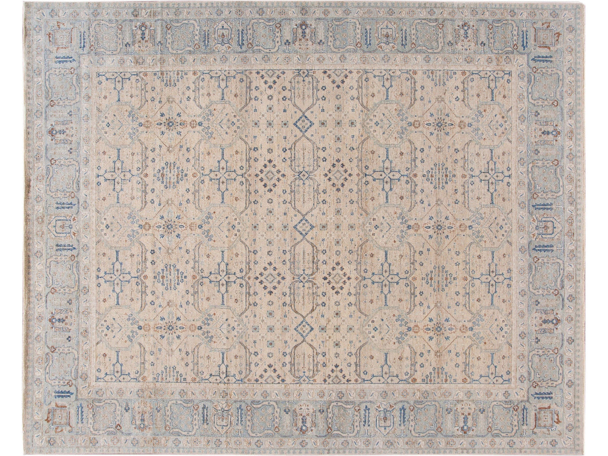Modern Tabriz-Style Artisan Wool Rug 12 X 15