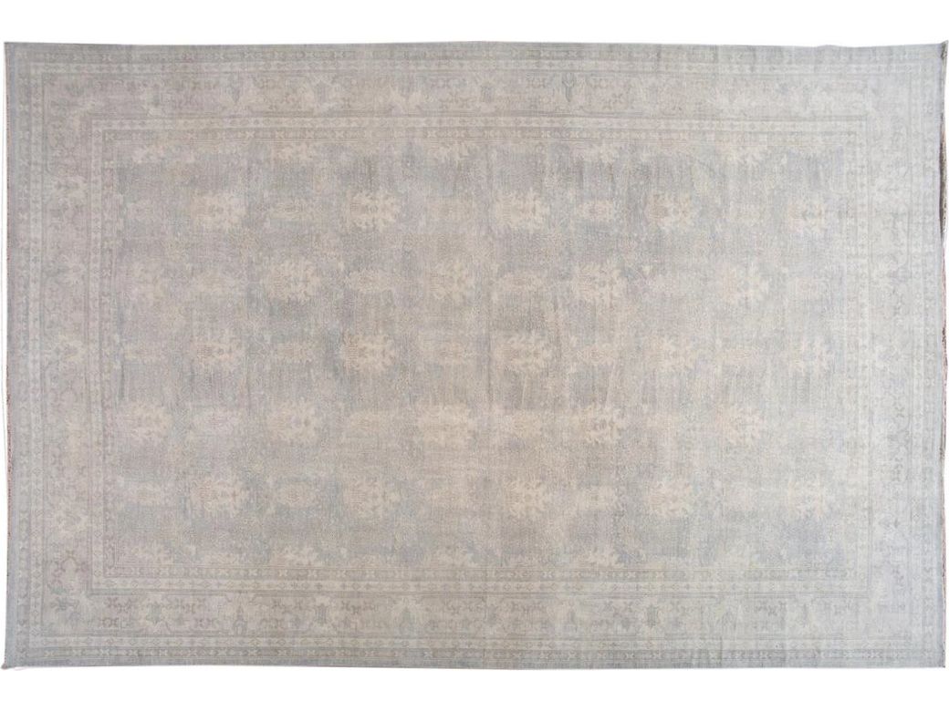 Modern Indian Oushak Style Wool Rug 16 X 24