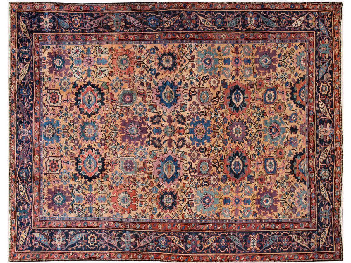 Antique Mahal Wool Rug 11 X 14