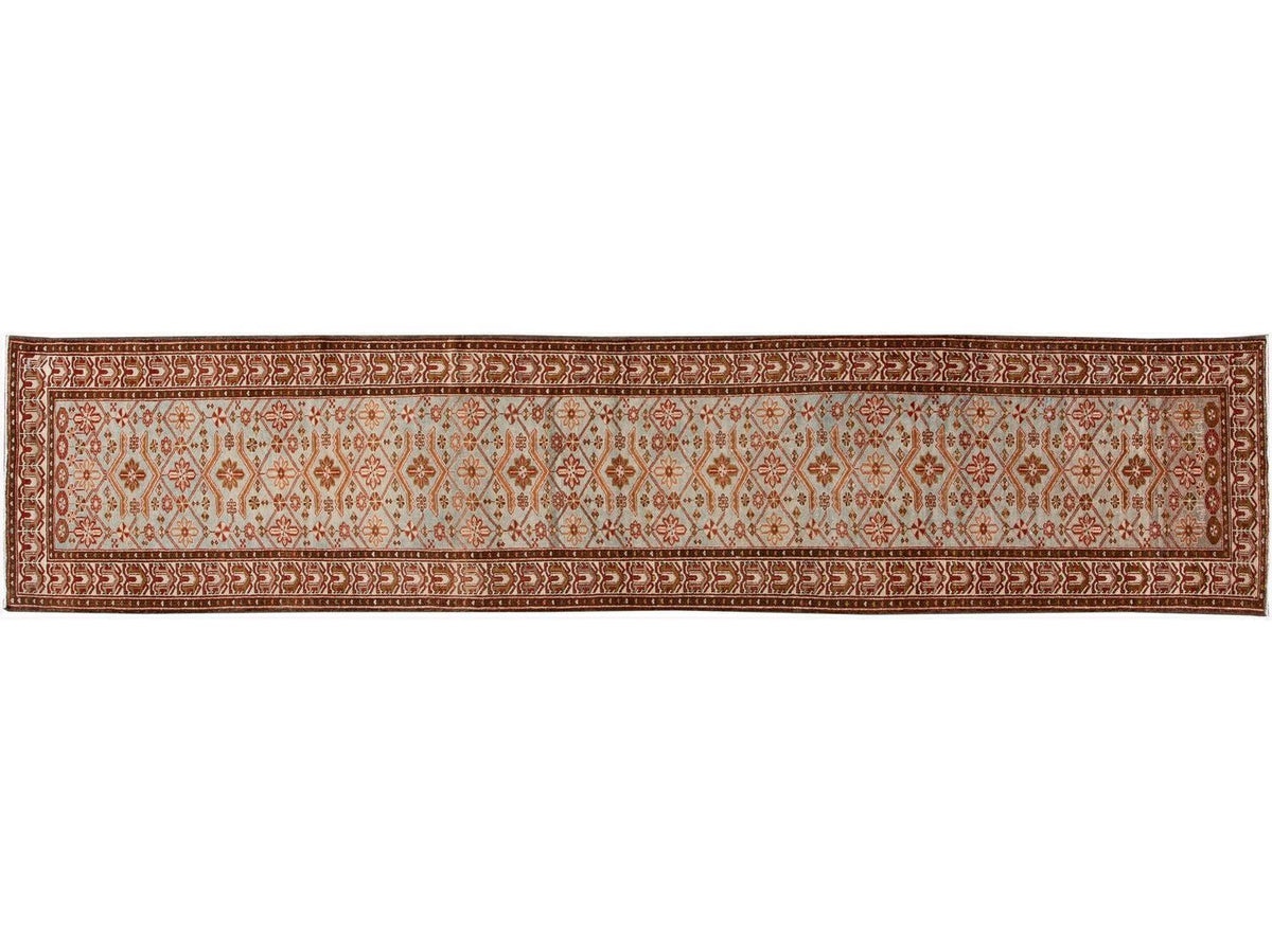 Antique Malayer Wool Runner 3 X 16