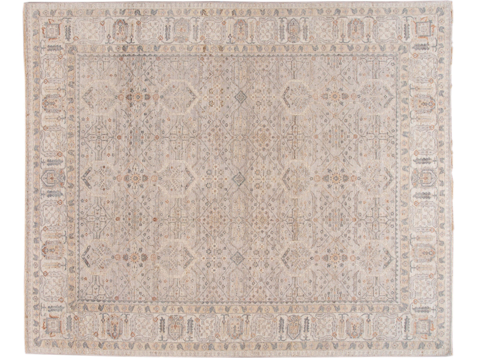 Modern Indian Artisan Wool Rug 12 X 14