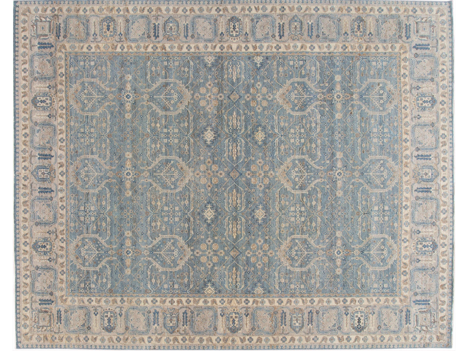 Modern Indian Artisan Wool Rug 12 X 15