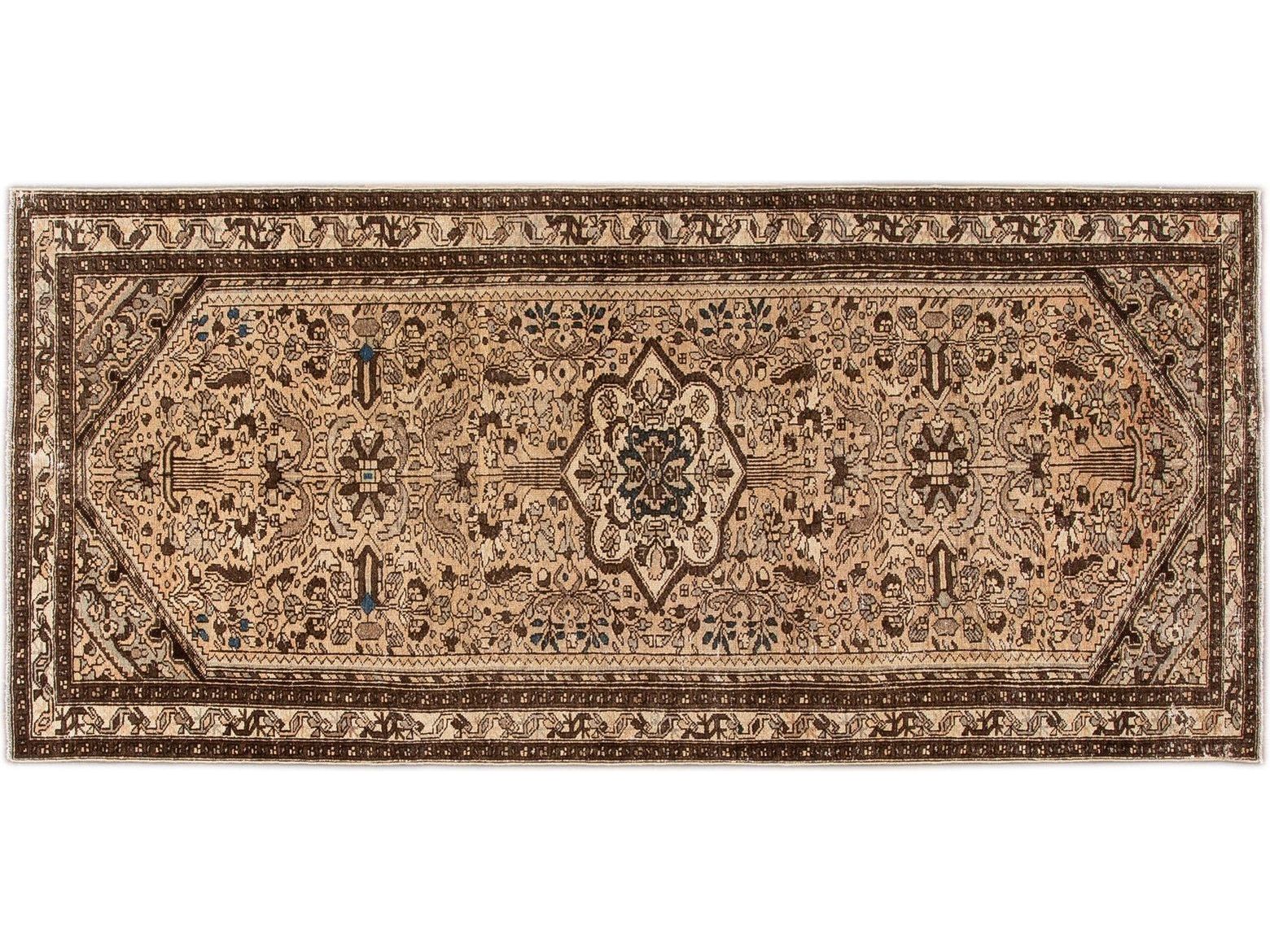 Vintage Distressed Wool Runner 5 X 10