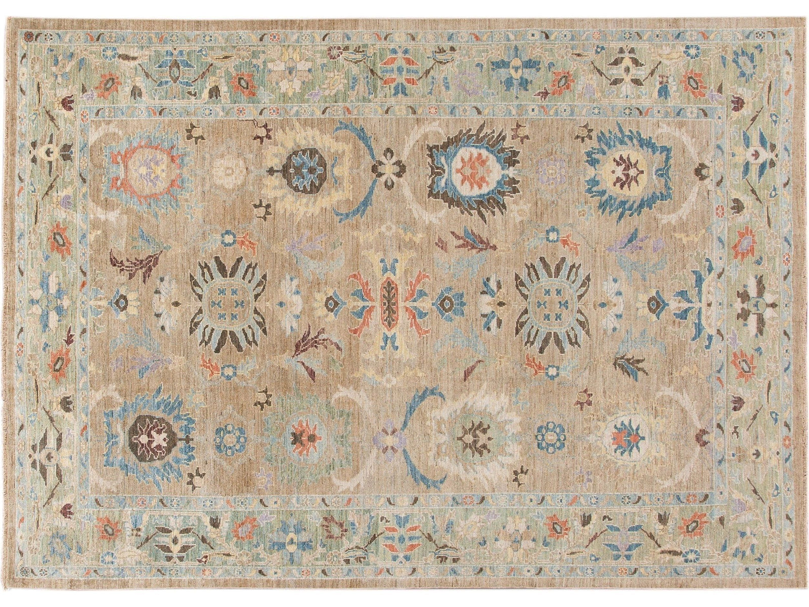 Modern Sultanabad Wool Rug 8 X 12