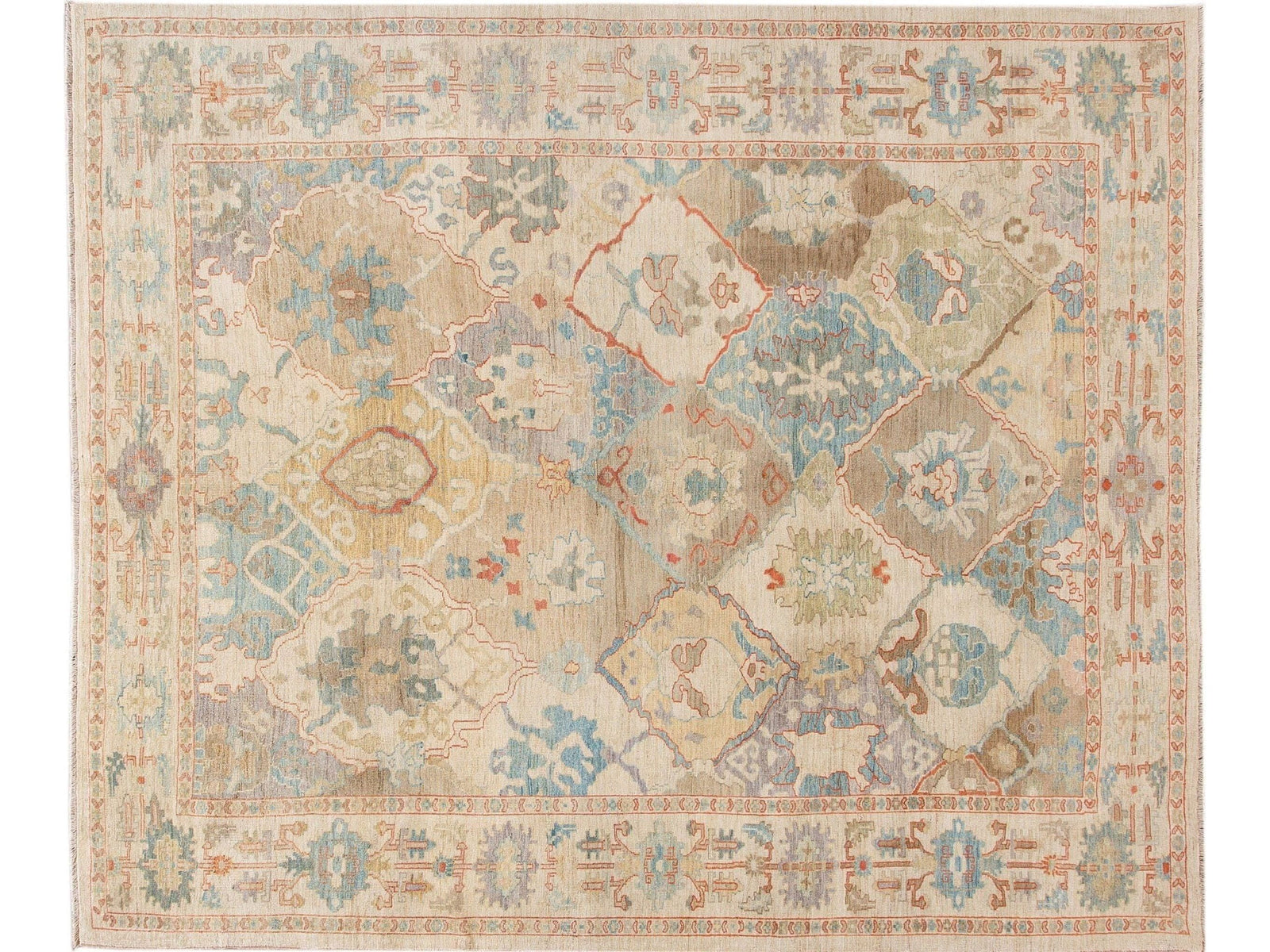 Modern Sultanabad Wool Rug 10 X 12