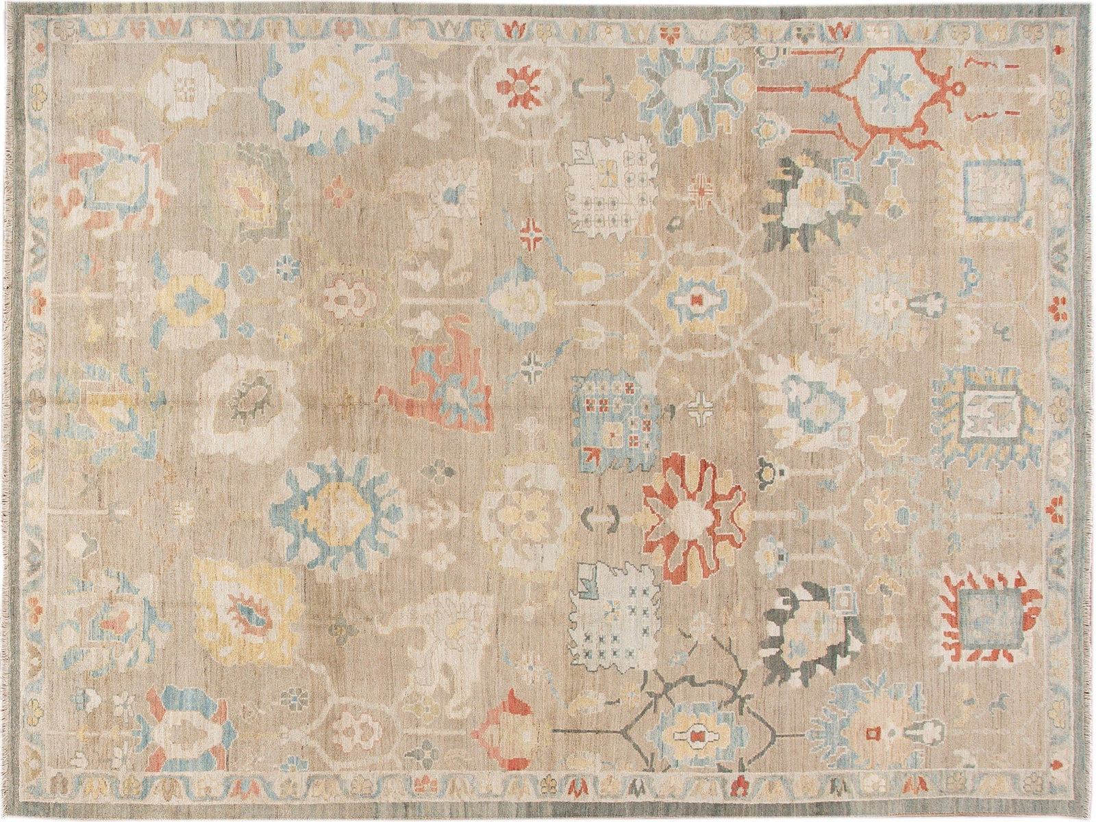 Modern Sultanabad Wool Rug 9 X 12