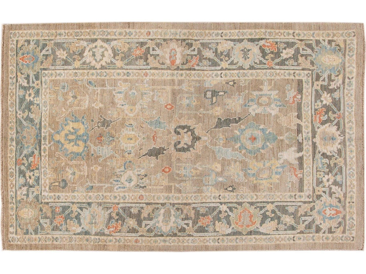 Modern Sultanabad Wool Rug 6 X 9