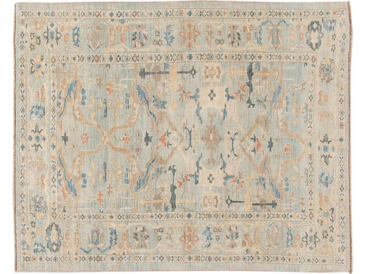 Modern Sultanabad Wool Rug 7 X 9