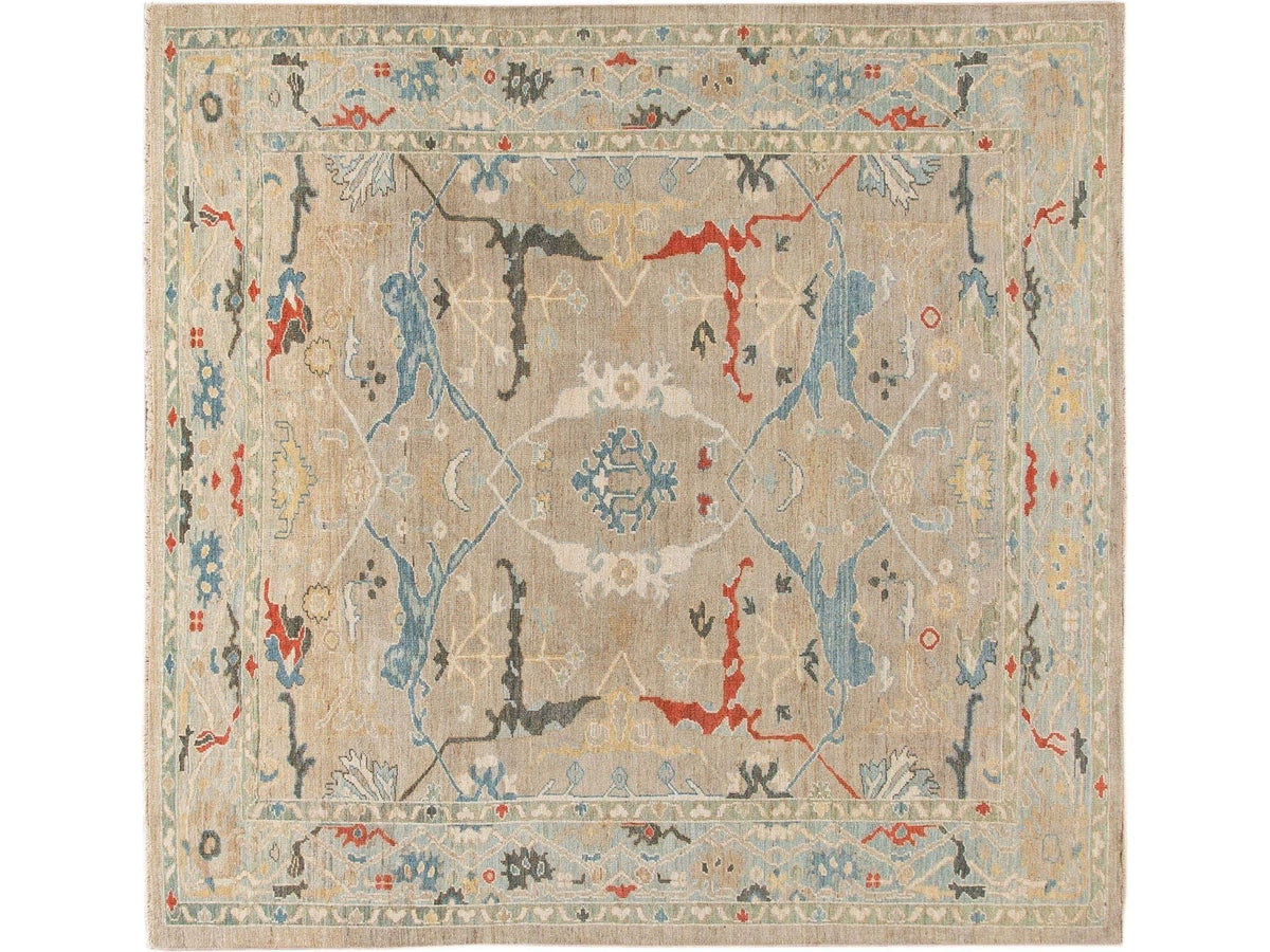 Modern Sultanabad Square Wool Rug 10 X 10