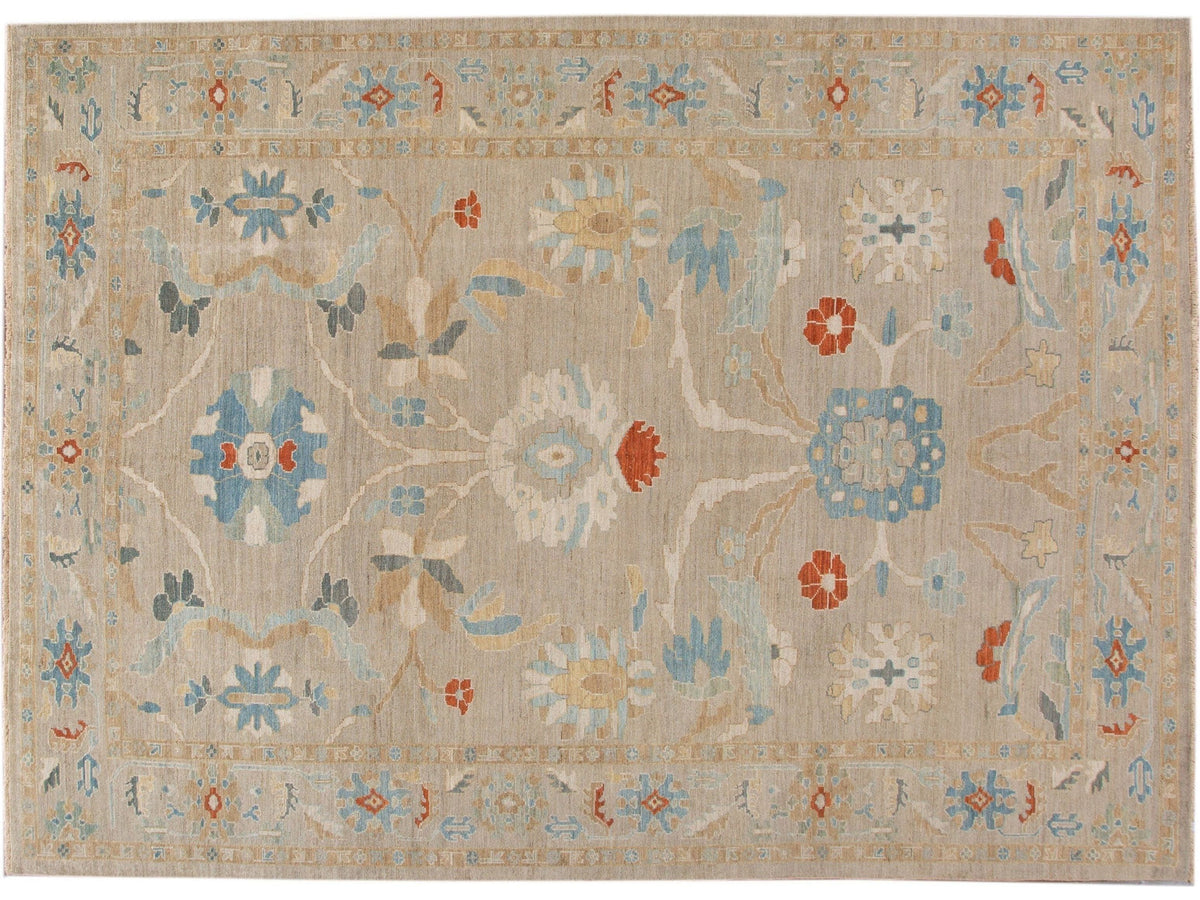 Modern Sultanabad Wool Rug 10 X 14
