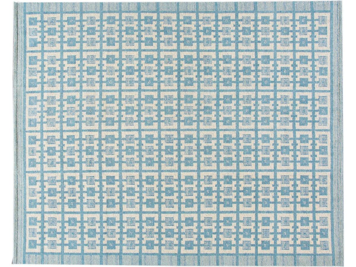 Modern Swedish Cotton & Wool Rug 12 X 15